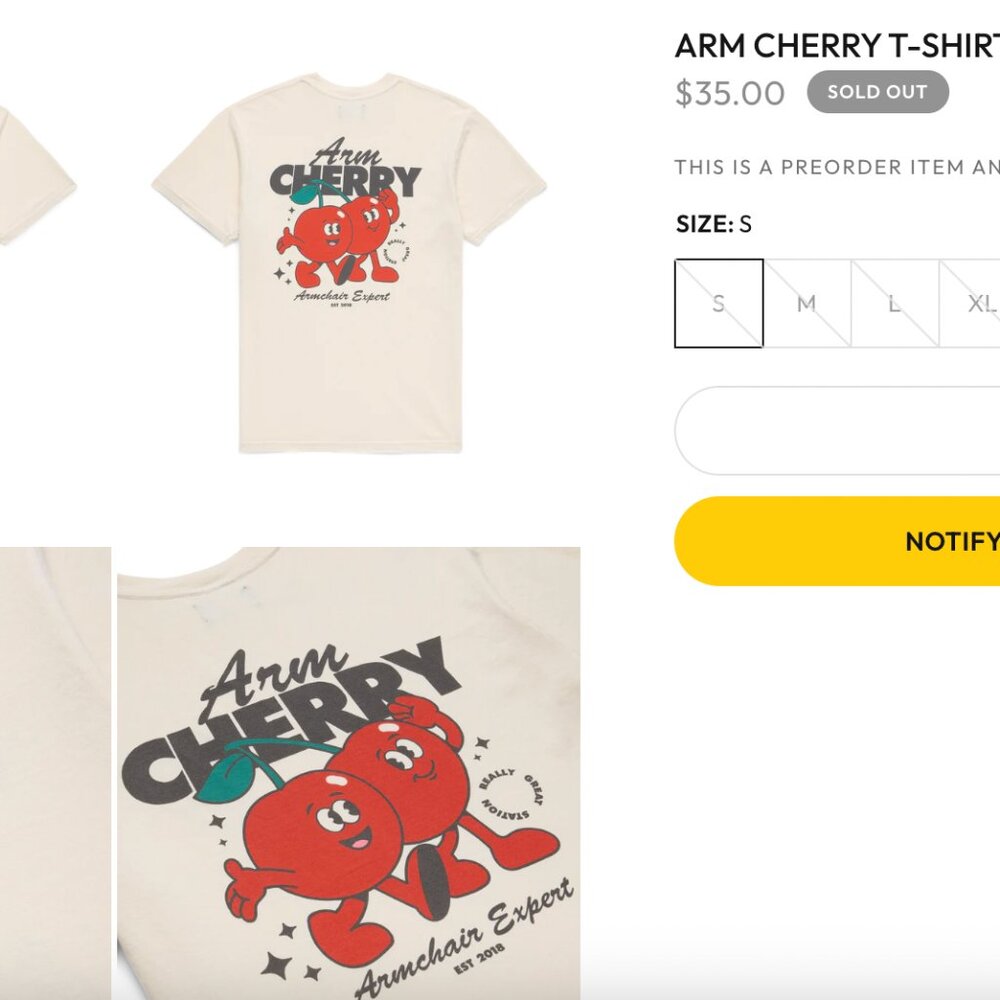 Armchair Expert Cherry Tee